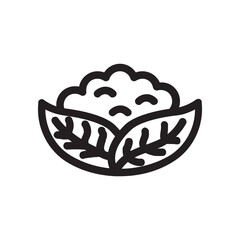 Cauliflower , Vegetables outline icon.