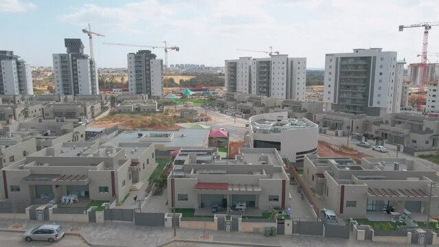 new neighborhood buildings at new southern district city named by netivot