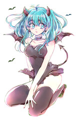 Fototapeta premium 小悪魔風の女性