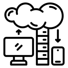 Network Storage Data line icon. Can be used for digital product, presentation, print design and more.