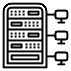 Data center line icon. Can be used for digital product, presentation, print design and more.