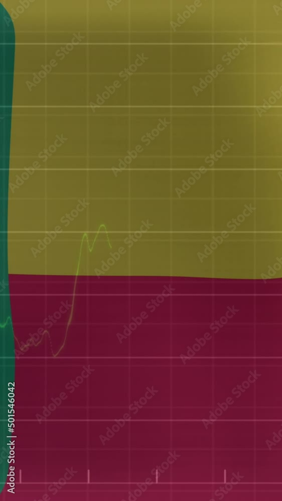 Poster animation of data processing over flag of benin