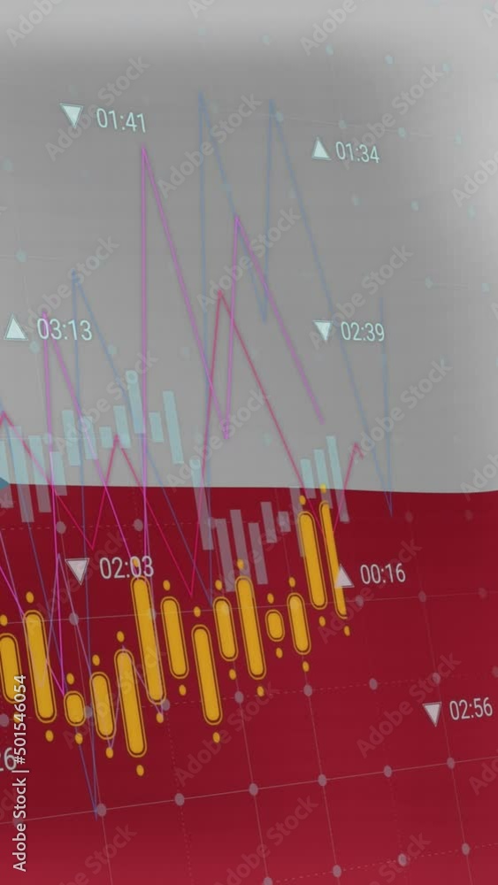 Poster animation of flag of czech republic over data processing