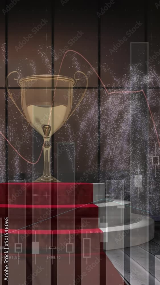Poster animation of cup over data processing