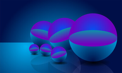 background with spheres