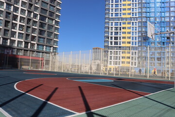 sport playgrounds in city yard