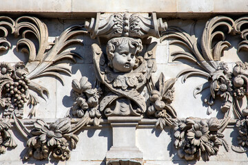Exterior Detail of St. Pauls Cathedral in London, UK