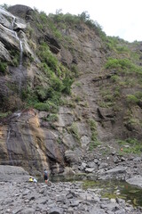 travel scenery of waterfull design for natural and meditation concept