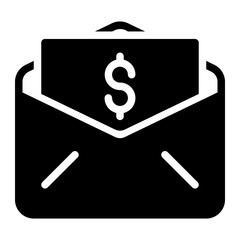 paycheck glyph icon