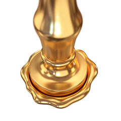 Wax seal gold with a close-up stamp, 3d render