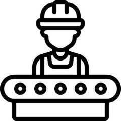 Assembly Line Worker Icon