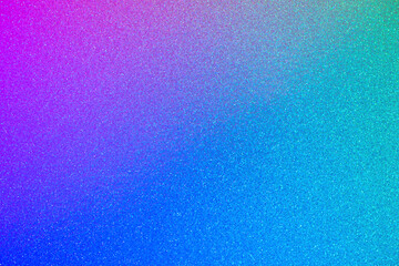 Abstract background with tricolor neon gradient. Blue and pink soft intermixing colors on a sparkling background. Illuminated bright trendy backdrop.