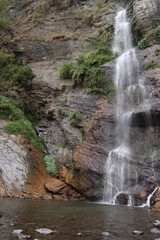 Fototapeta premium travel scenery of waterfull design for natural and meditation concept