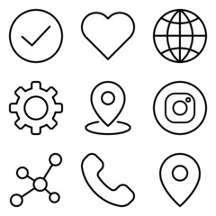 Must Have Flat Icon Set Isolated On White Background