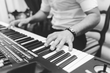 playing the piano