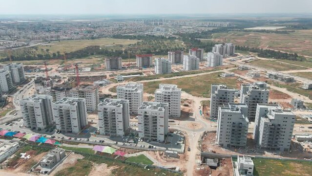 new neighborhood buildings at new southern district city netivot