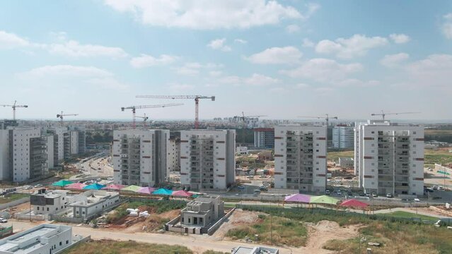 neighborhood buildings at southern district city netivot