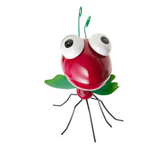 red ant iron metal isolated on white background with cut out