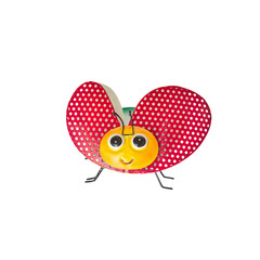 Butterfly made of iron isolated on white background with cut out