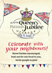 poster for HM The Queen Platinum Jubilee weekend celebrations