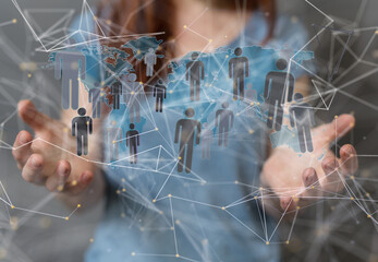 Structure of world economy, communication network global