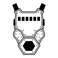 paintball pads Concept, chest protection padding vector icon design, Shooting sport symbol, extreme sports Sign, skeet shooting and trapshooting stock illustration