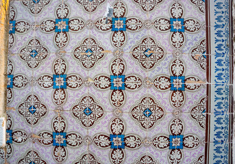 Authentic tiles in Lisbon Portugal