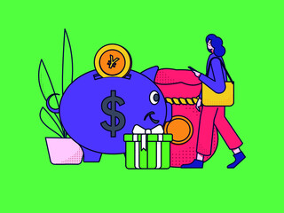 Business finance vector creative concept illustration
