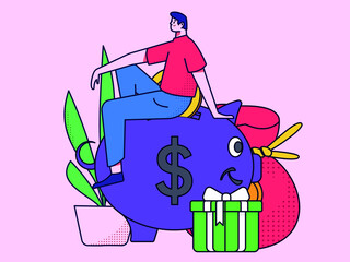 Business finance vector creative concept illustration
