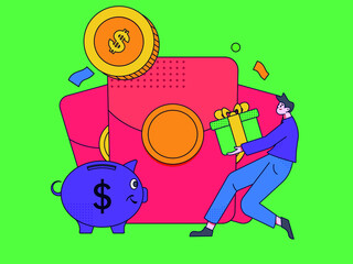 Business finance vector creative concept illustration
