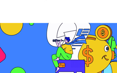 Business finance vector creative concept illustration
