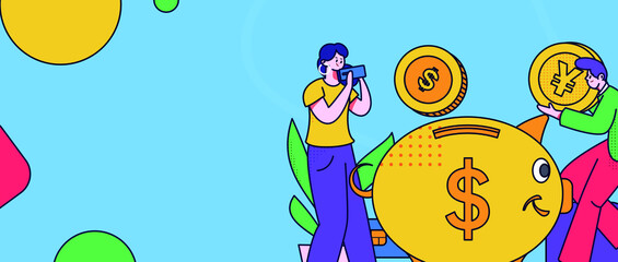 Business finance vector creative concept illustration
