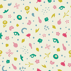 Decorative seamless pattern. Simple abstract shape