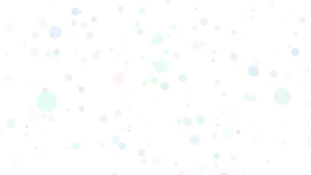Colorful spheres in pastel colors. Seamless background animation.
