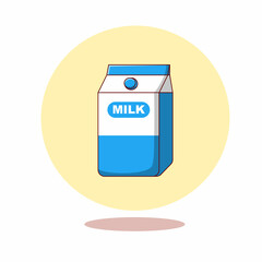 Milk carton box icon vector illustration
