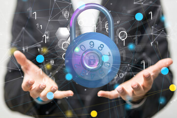 Cybersecurity and information or network protection. Future technology web