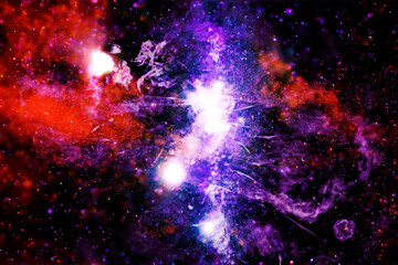 Beautiful bright space nebula. Elements of this image furnished by NASA