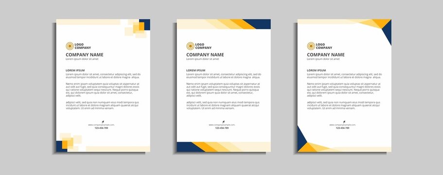 modern corporate letterhead template design