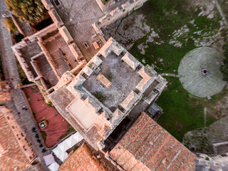 Sermoneta, Lazio, Italy. Aerial drone view.