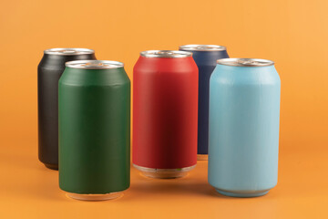 Several color aluminum can