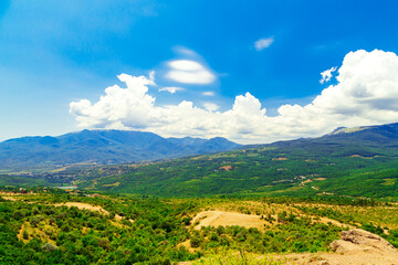 Fototapeta na wymiar View from Mount Demerdzhi. Magnificent mountain landscape.