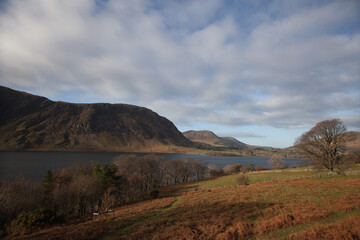 Views of Crummock Water, at Loweswater in Allerdale, Cumbria in the UK