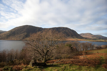 Views of Crummock Water, at Loweswater in Allerdale, Cumbria in the UK