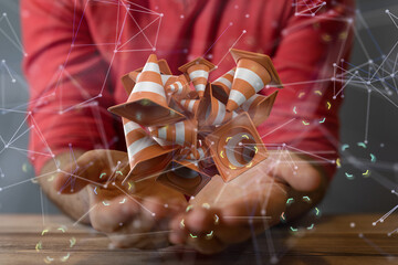 Website in under construction banner flat