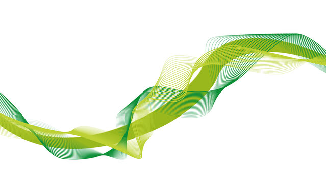 Gr&uuml;ne Wellenlinien auf wei&szlig;em Hintergrund.