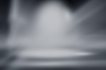 soft gray studio room background, grey floor backdrop with spotlight.