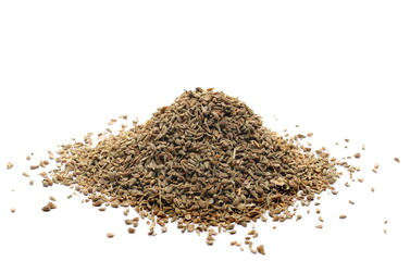  Anise seeds spice (Pimpinella anisum) isolated on white