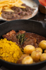 meat with vegetables