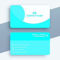 modern business card design. double sided business card design template. flat gradation business card inspiration, Modern blue business card design template. Creative and clean minimalist style. 