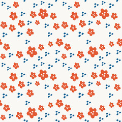 Spring summer botanical seamless pattern